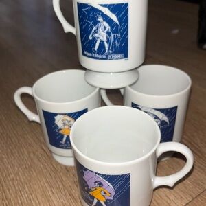 Vintage Morton Salt When it Rains it Pours theme set of 4 box v